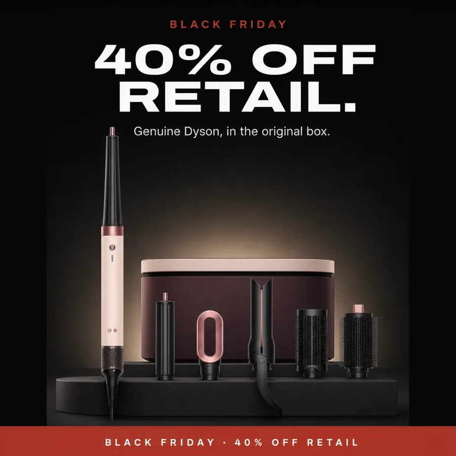 Black Friday: 40% off retail on the Airwrap Co-anda2x. Genuine Dyson, in the original box.
