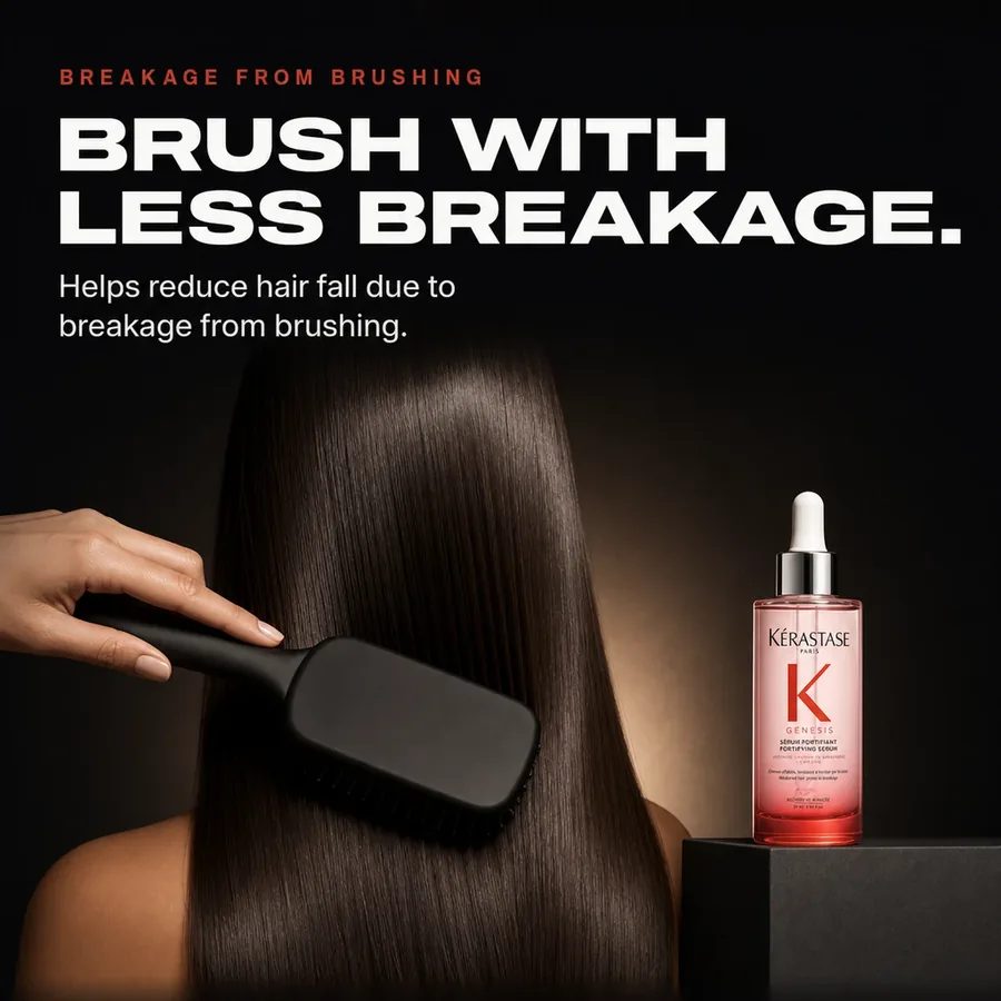 Breakage from brushing: it helps reduce hair fall due to breakage from brushing.
