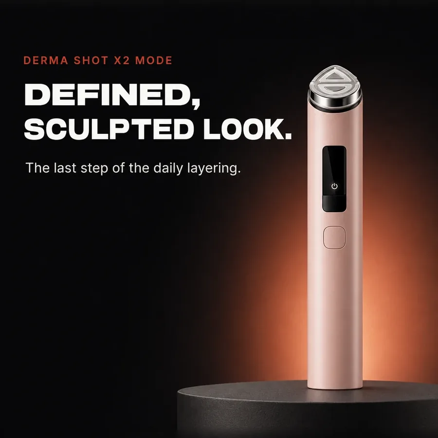 Derma Shot X2 mode: for a more defined, sculpted look, the last step of the daily layering.