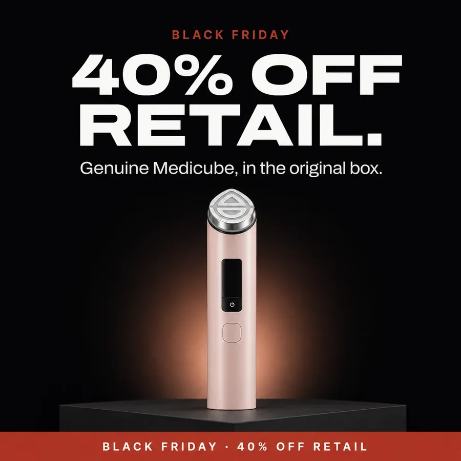 Black Friday: 40% off retail on the Booster Pro X2. Genuine Medicube, in the original box.