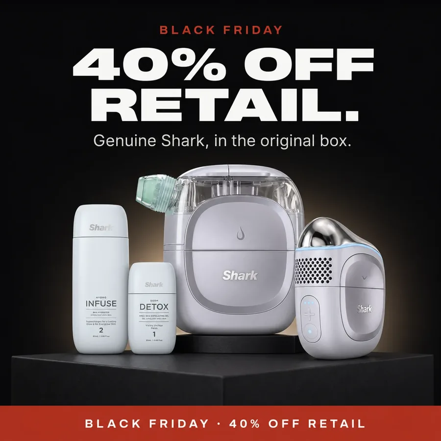 Black Friday: 40% off retail on the FacialPro Glow. Genuine Shark, in the original box.