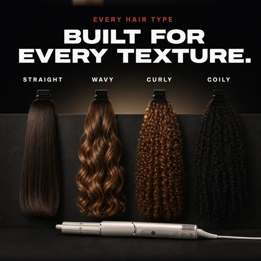 Every hair type: built for straight, wavy, curly and coily hair.