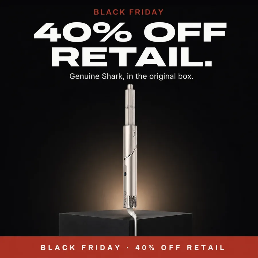 Black Friday: 40% off retail on the FlexStyle. Genuine Shark, in the original box.
