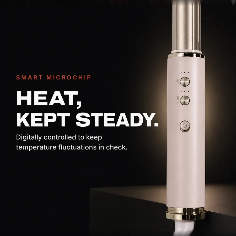 Smart microchip: heat is digitally controlled to keep temperature fluctuations in check.