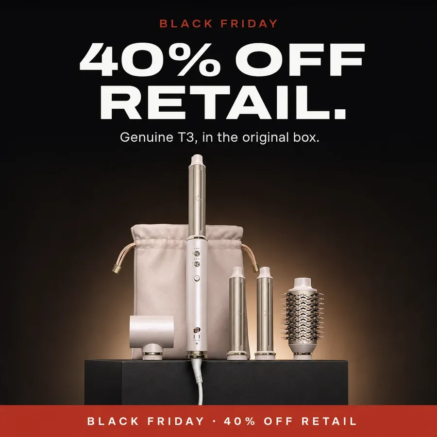 Black Friday: 40% off retail on the T3 Aire 360. Genuine T3, in the original box.